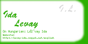 ida levay business card